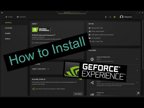 How to Install Nvidia Geforce Experience
