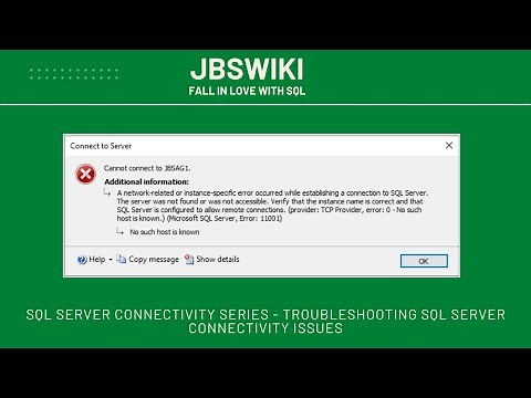 SQL Server Connectivity Series - Troubleshooting SQL Server Connectivity Issues #sqlconnection
