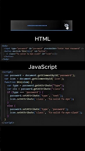 How to Make Password Hide & Show Like a Pro 🔐 | HTML CSS JS