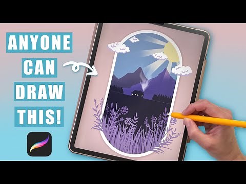 Easy iPad Drawing for Beginners! Step by step Procreate tutorial