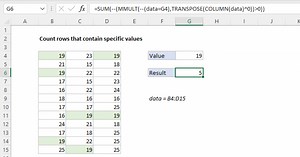Count rows that contain specific values