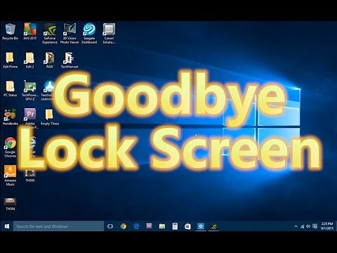Remove The Windows 10 Pro Lock Screen