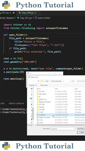 Opening Multiple Files with Tkinter | Python Tutorial