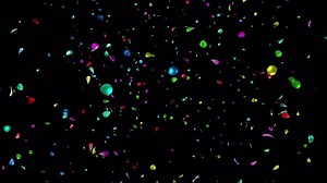 Mix Multi Colorful Confetti Blast Explosions with Alpha channel