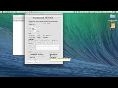 Setting up TextEdit on a Mac for Web Development