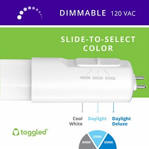 4 ft. Color Selectable, DIMMABLE Direct-wire LED Tubes