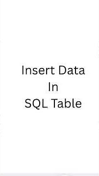how to Insert value in table in any database in #mysql #trendingshorts