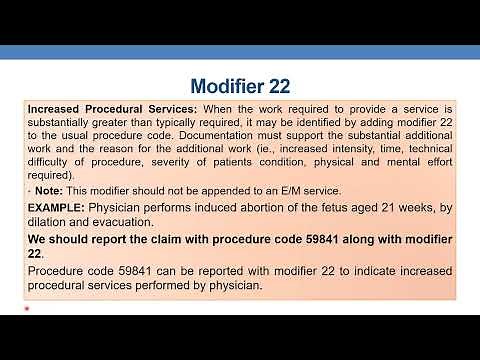 MODIFIERS 22 & 23 WITH EXAMPLES