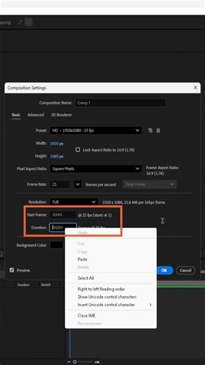 After Effects | Toggle between timecode and frame numbers