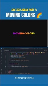 CSS Text Magic (Part 1) | Animated Gradient 🌈 Teks Warna Bergerak #shorts