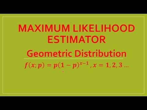 Maximum likelihood estimator (mle) of Geometric Distribution