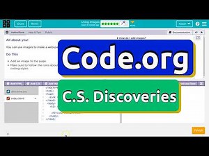 Code.org Lesson 9.7 Using Images | Tutorial with Answers | Unit 2 Web Development | CS Discoveries