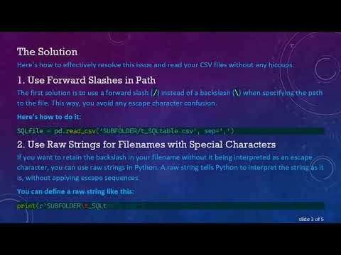 How to Fix Pandas Read CSV Error for Filenames Containing \\t