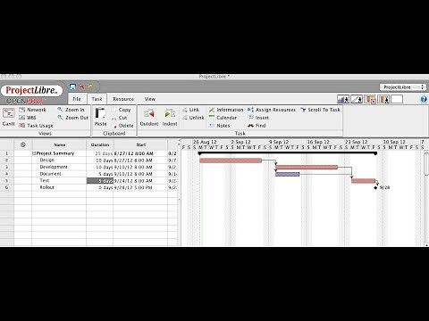 ProjectLibre: Scheduling constraints, precedence relationships & Forward/Reverse project scheduling