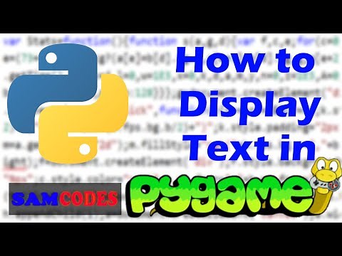 How to display text in Pygame - Python