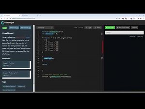 Coderbyte | Vowel Count | Easy | Solution with JavaScript