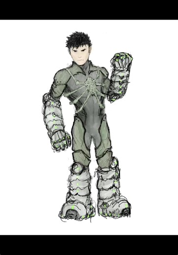 🛸🕷️ ARACHNOMORPH just messing around and came up with this techno organic, living bio suit spiderman. he got his powers through an alien parasite which bonded with him, but is slowly turning him into something else… i like to think that his “symbiote” suit will just be the alien fully maturing and commandeering his body, so excited to draw up a super creepy alien spiderman. i took a lot of inspiration from the alien necromorph and parts of doomguy’s suit, as they integrate really fun body segm