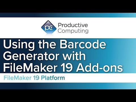 Using the Barcode Generator in Claris FileMaker - FileMaker Add-ons