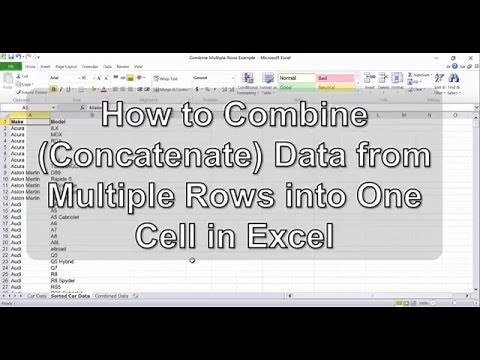 How to Combine (Concatenate) Data from Multiple Rows into One Cell in Excel