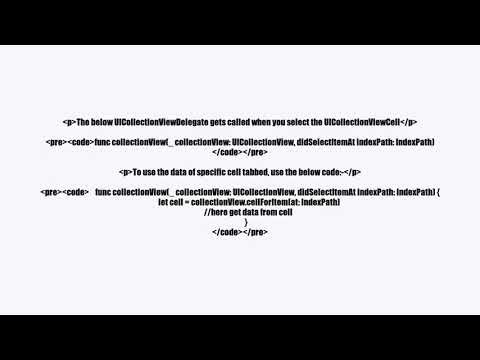 videoI want to get specific data with clicking on collection view cell with parsing Json