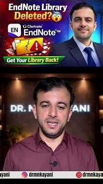 EndNote Library Deleted? Easy Fix (2026 Guide)