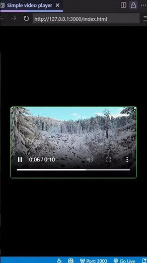 Video player HTML CSS 🔥 #htmlcss #webdesign #coding #shorts #shortfeed