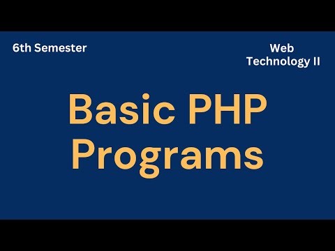 PHP Basics - 1