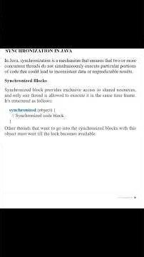 Synchronization in java (Easy explanation in English) #javaprogramming #yourtutor