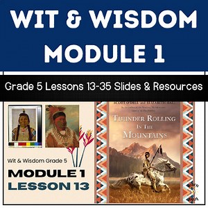 Wit & Wisdom Grade 5 Module 1 Lessons 13-35: EDITABLE Lesson Slides & Resources