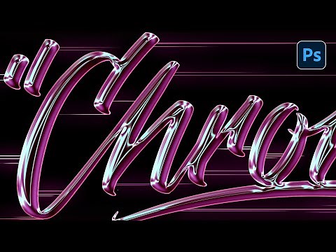 Chrome text effect - Photoshop Tutorial