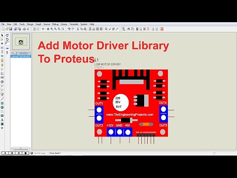 Add L298 Motor Driver Library to Proteus