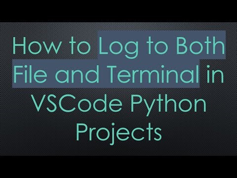 How to Log to Both File and Terminal in VSCode Python Projects