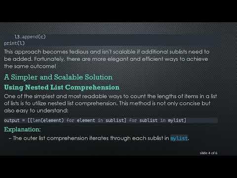 Simplest Way to Count Lengths in a List of Lists in Python
