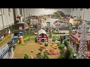 O scale train layout