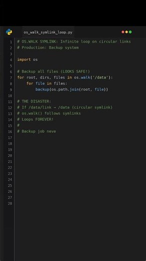 OS Walk Circular Symlink Runs Backup Forever?! #productionbug
