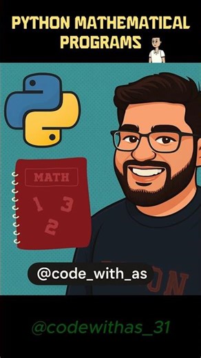 Python Math Programs | Learn Python ‪@codewithas_31‬ | #shorts #viral #youtubeshorts #python