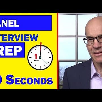 How to Prepare for a Panel Interview in 60 Seconds