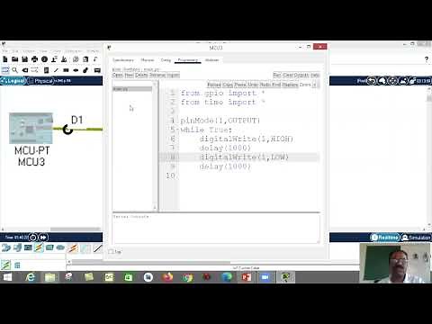 Blink LED using Python and CISCO Packet Tracer