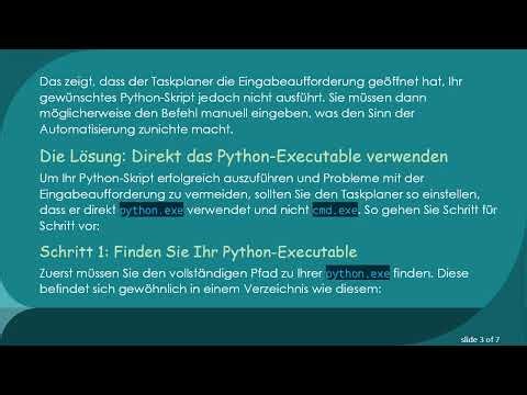 Automatisieren Sie Ihr Python-Skript mit dem Taskplaner: Vermeiden Sie Probleme mit der Eingabeauff