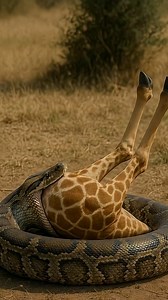 Giraffe vs Python! #wildlife #animal #giraffe #python | Jungle Key Baatay