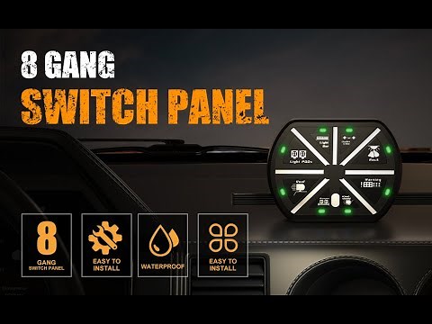 8 Gang Wireless Source Control Switch Panel - Take Control of Your Vehicle