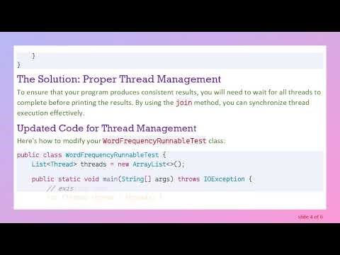 Resolving Word Frequency Count Variations with Multi-threading in Java