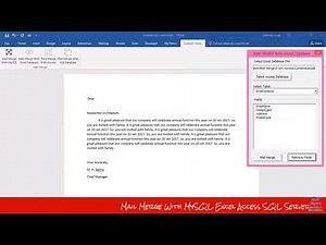 Import Data From MS Access Database To MS Word Template