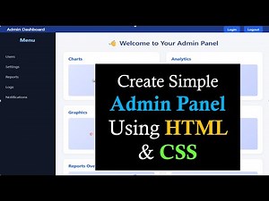 Create Admin Panel Design using HTML & CSS | Responsive Admin Dashboard Design for Beginners #html