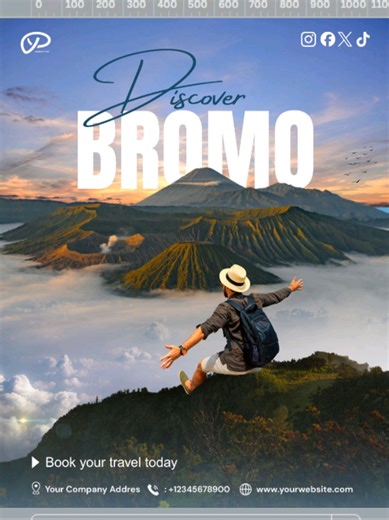 Day 4 | Desain canva Desain feed instagram untuk promosi paket trip Bromo. #canva #canvadesign #design #canvatemplates #desaingrafis #desaincanva #templatecanva #fyp #trending #bromo #promo #capcut #poster #trip