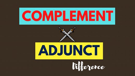 Complement vs Adjunct difference in English (with table chart)