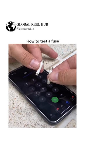 GLOBAL REEL HUB™ on Instagram: "Dm for Credit / Removal The post shares a viral video hack where fuses are placed on a smartphone's capacitive dial pad to test conductivity: good fuses register as button presses, while blown ones do not. Posted on December 30, 2025, by diira__ , it quickly amassed 4,200 likes and 3 million views, drawing replies that mix amusement with warnings about screen scratches and inaccuracy. This method, popularized in 2024 online videos, entertains but falls short of re