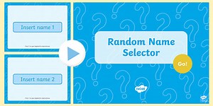 Classroom Random Name Generator PowerPoint | Editable