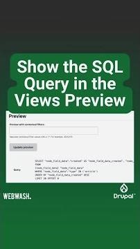 Show the SQL Query in the Views Preview