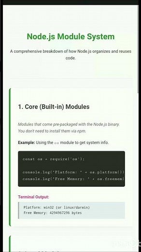 Master Node.js Modules | Detailed Guide with Example Code & Output